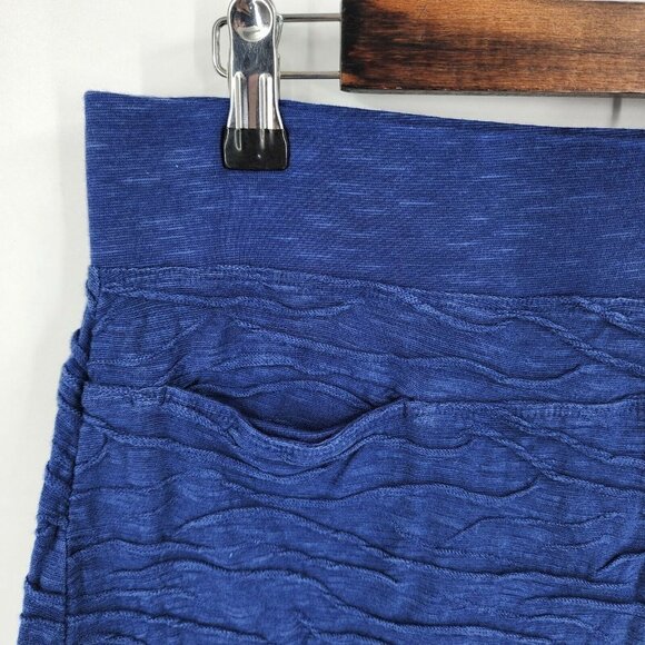 Horny Toad Women's Samba Wave Short Skirt Textured Organic Cotton Blue Size M - Picture 4 of 9